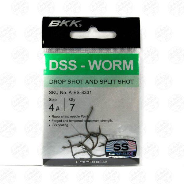 قلاب نیکل مشکی دراپ شات بی کی کی سایز ۴ بسته ۷ عددی مدل BKK DSS-WORM A-ES-8331