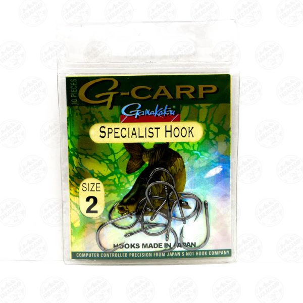 قلاب کپوری گاماکاتسو ژاپن سایز ۲ بسته ۱۰ عددی مدل GAMAKATSU G-CARP SPECIALIST HOOK