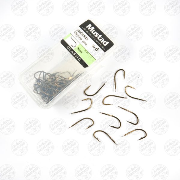 قلاب موستاد Mustad برنز نروژ 5933 سایز 6 بسته 10 عددی