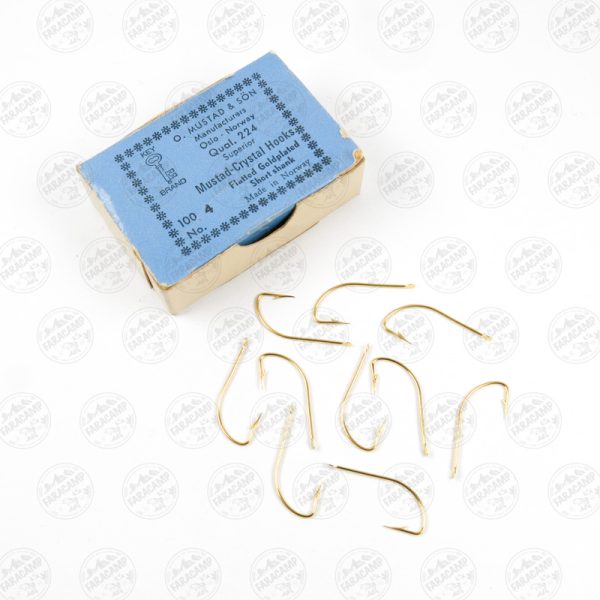 قلاب موستاد Mustad طلایی نروژ 224 سایز 4 بسته 10 عددی