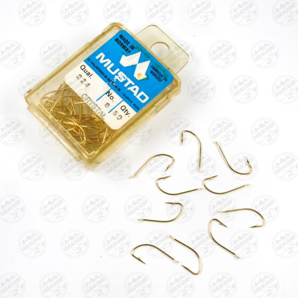 قلاب موستاد Mustad طلایی نروژ 224 سایز 8 بسته 10 عددی